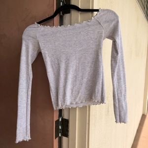 BRANDY MELVILLE LETTUCE OFF THE SHOULDER TOP